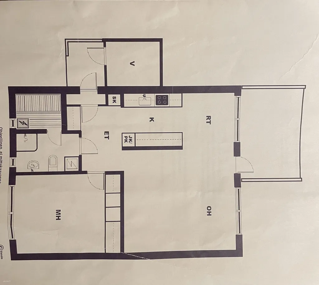 Planimetria - Spacious Apartment with Garden in Tikkurila, Helsinki