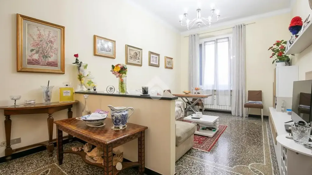 Séjour - Rustic-Style Apartment with Central Location in Genoa
