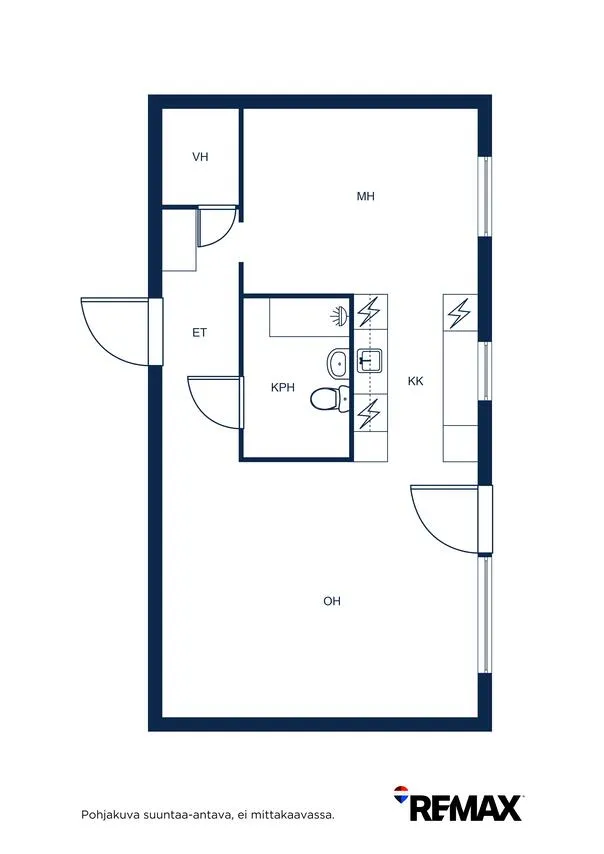 Plan - Appartement 2 pièces à Tampere