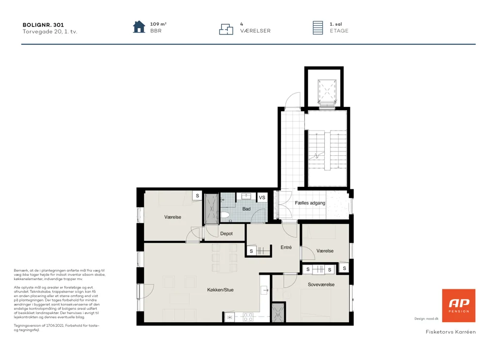 Grundriss - Modern Flat with Central Location in Odense