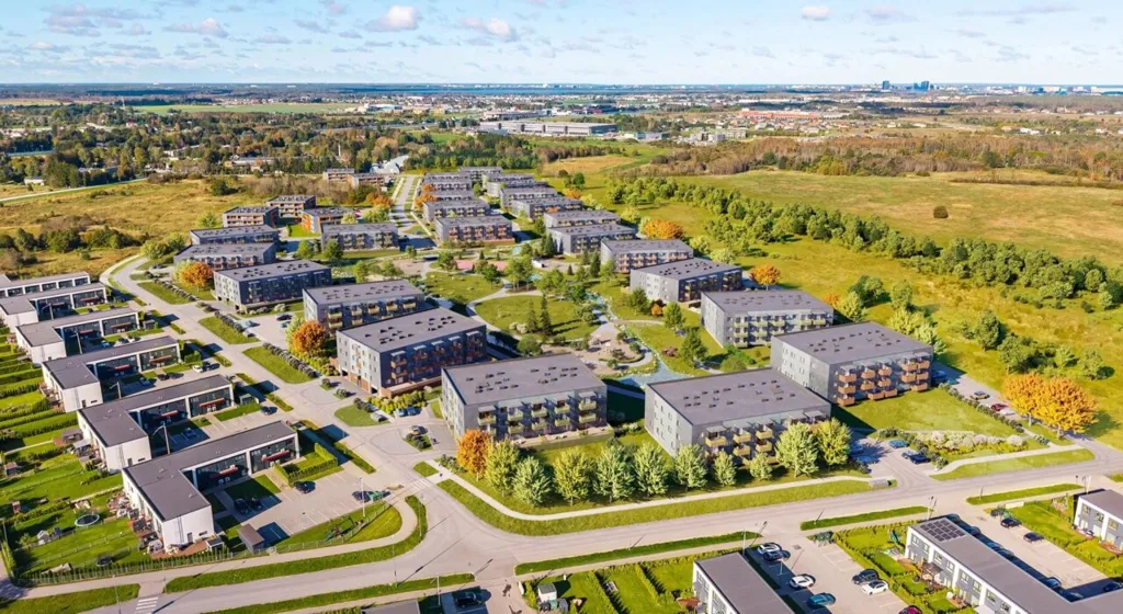 Vue aérienne - Modern Apartment with Park Access in Väike-Rae