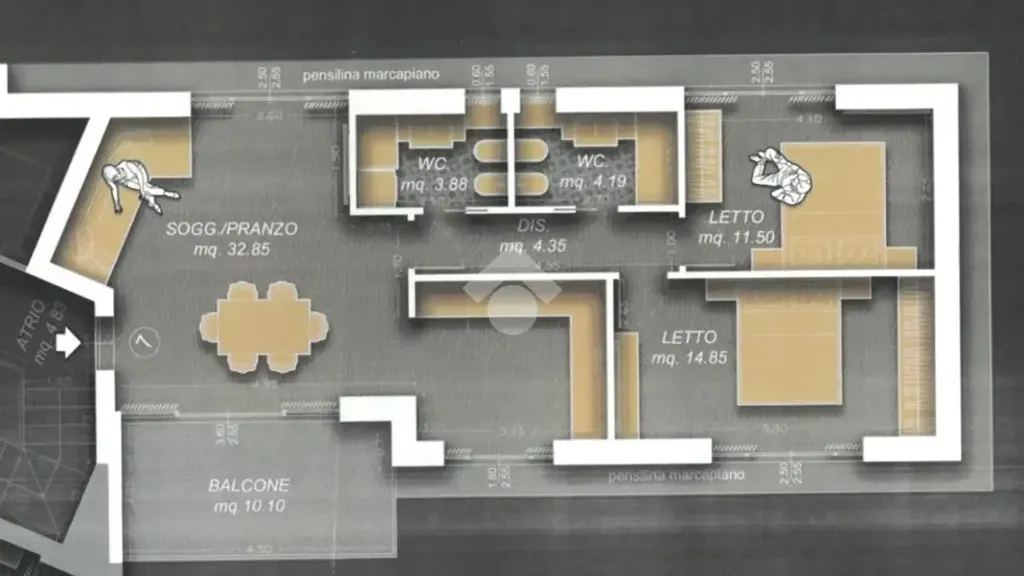 Plan - Newly Built Apartment with Terrace in Cervia