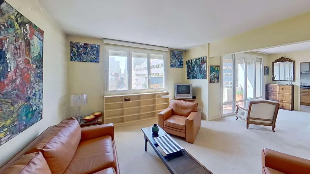 Séjour - Appartement avec Terrasse Panoramique à Paris-13e