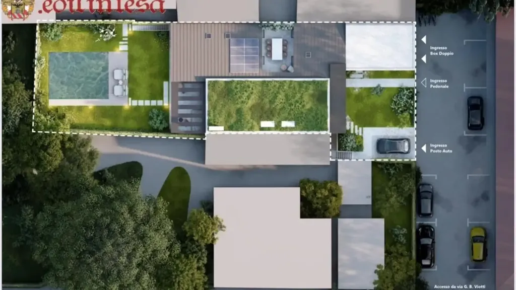 Vue aérienne - New Villa with Garden in Monza