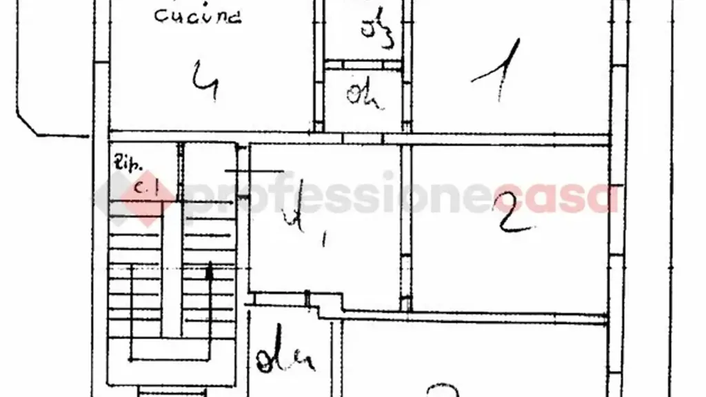 Planimetria - Apartment with Balcony in Ercolano
