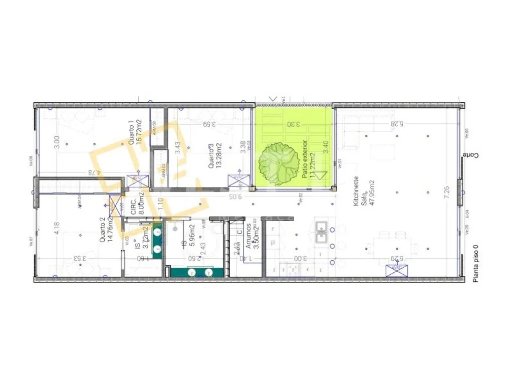 Plan - Contemporary House with Private Garden in Mafra