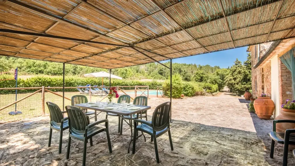 Terrace - Rustic Tuscan Cottage with Pool in Radicondoli
