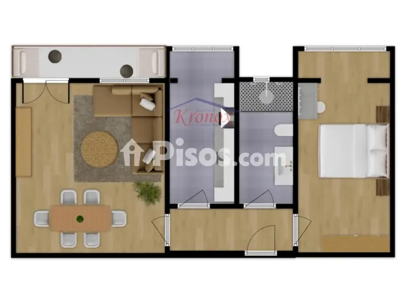 Plaan - Reformed Flat with Terrace in Vallecas