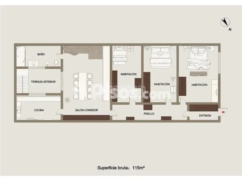 Planimetria - Two-Storey House with Terraces in Terrassa