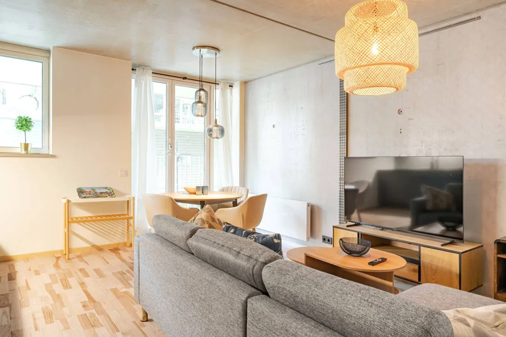 Séjour - Modern Flat with Balcony in Brunnshög