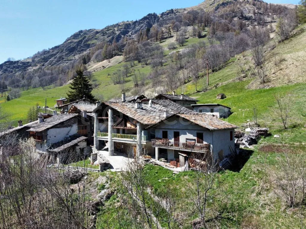 Aerial - Rustic House with Garden in Bellino