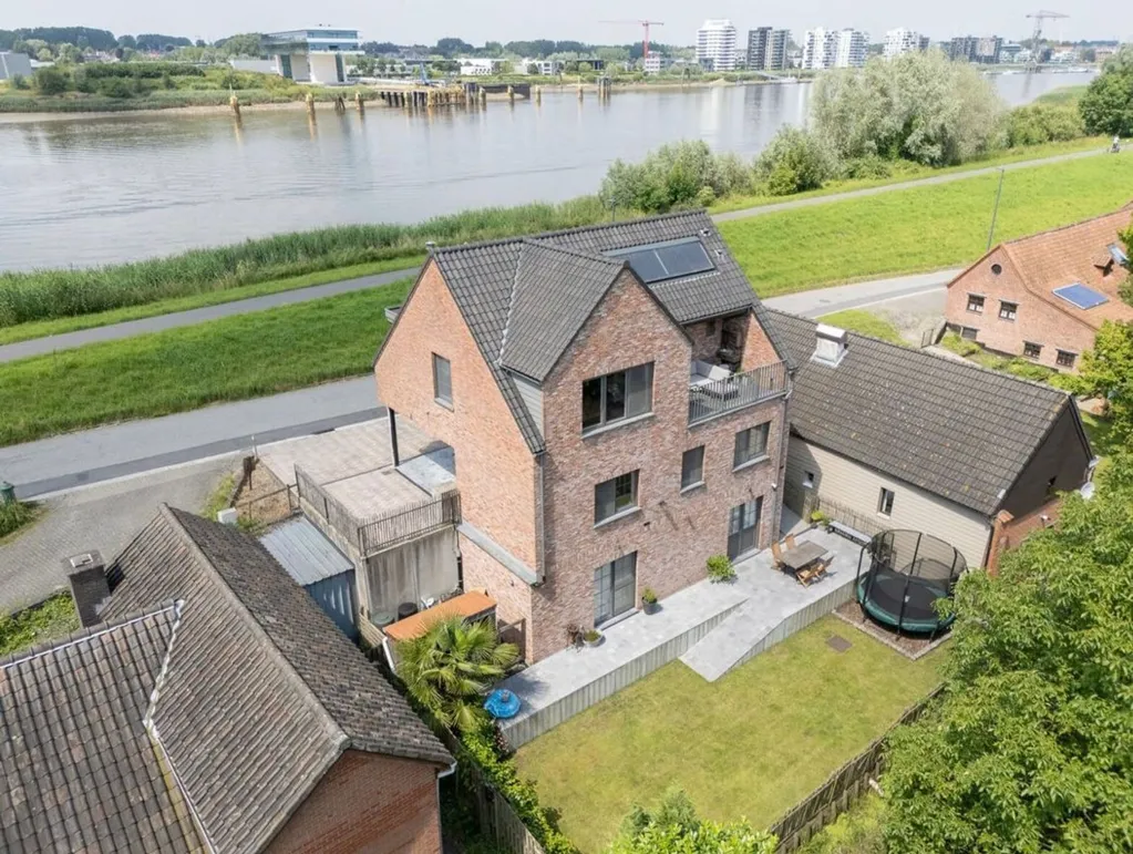 Vue aérienne - Modern House with Schelde View in Weert