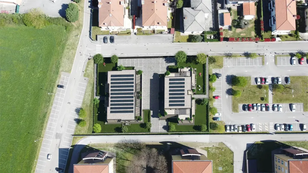 Õhuvaade - Attico with 80m² Terrace in Thiene