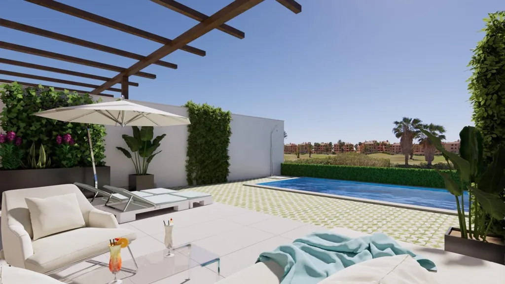 Piscine - Semi-Detached Villa with Pool in Los Alcázares