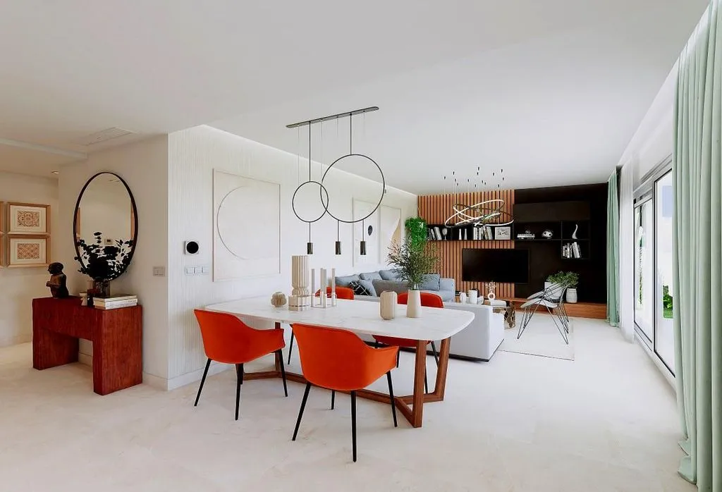 Salle à manger - East-Facing Apartment with Pool in Mijas