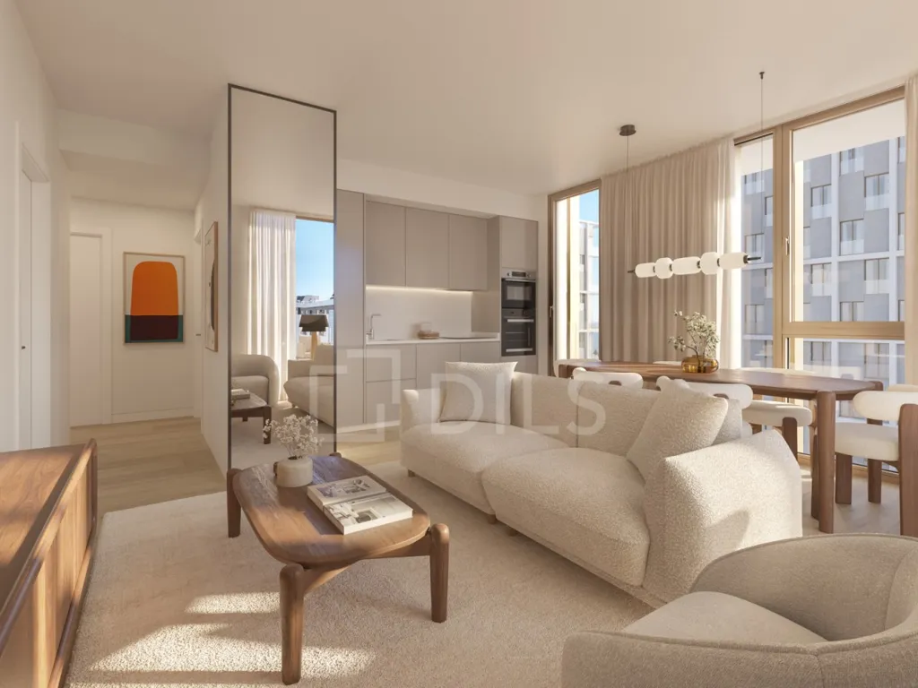 Séjour - T1 Apartment with River View in Parque das Nações