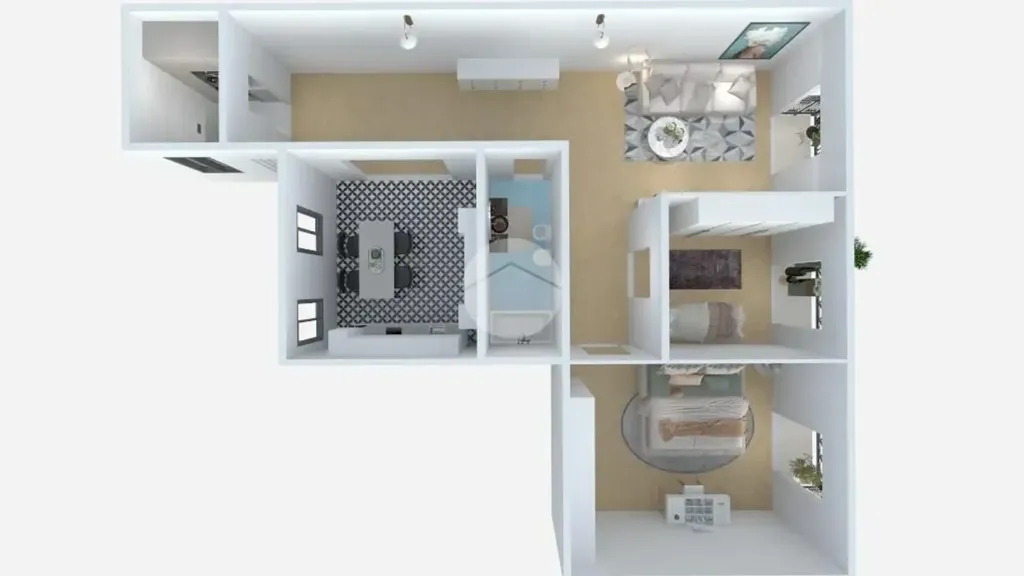Planimetria - Rearranged Apartment with Balcony in Naples