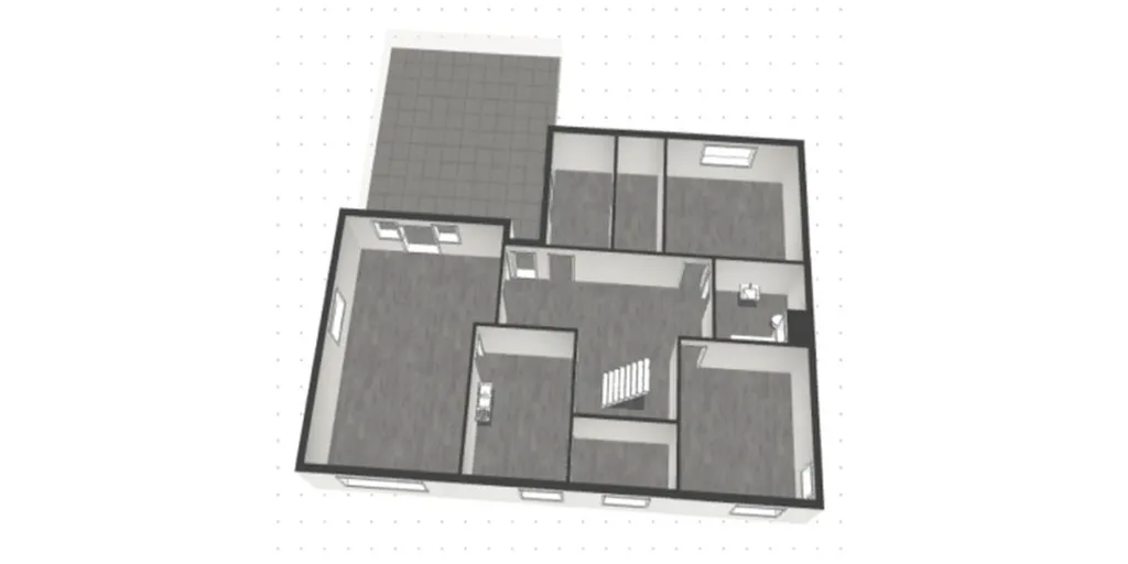 Plan - Pand à Rénover avec Atelier à Zomergem