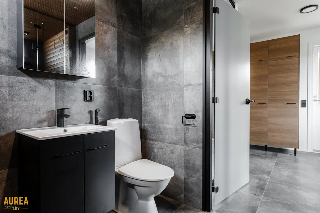 Salles de bain - Modern Bungalow with Sauna in Ritaharju