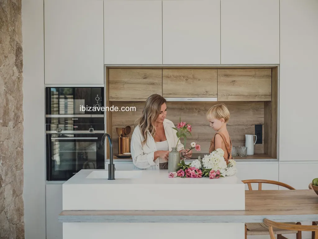 Köök - New Villa with Pool in Cala Tarida, Ibiza