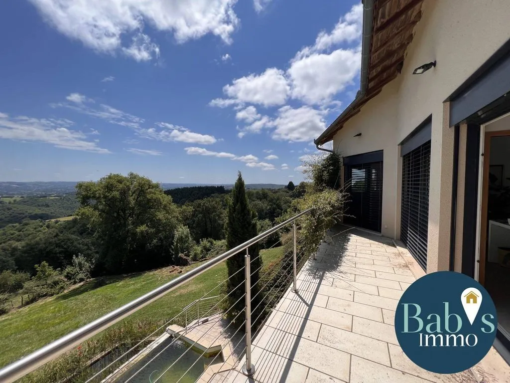 Balcon - Maison Contemporaine avec Piscine à Linac