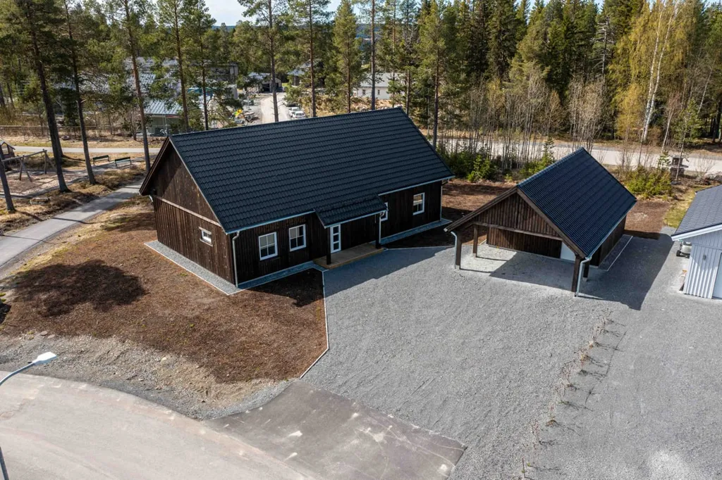Vue aérienne - Modern Villa with Countryside Setting in Sweden