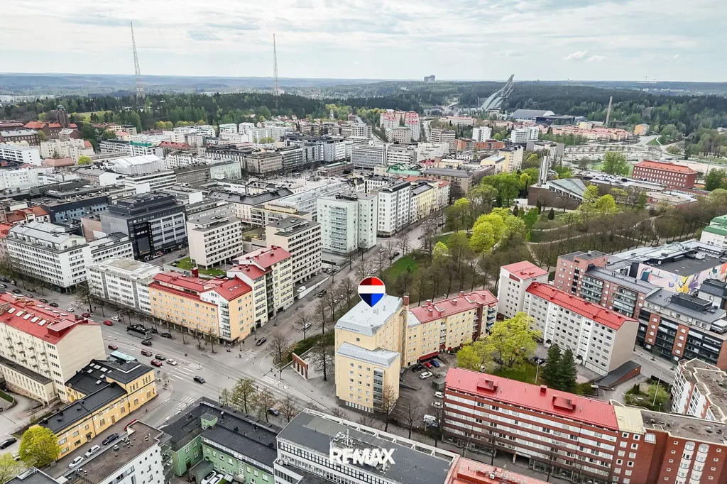 Vue aérienne - Bright Apartment with Balcony in Central Lahti