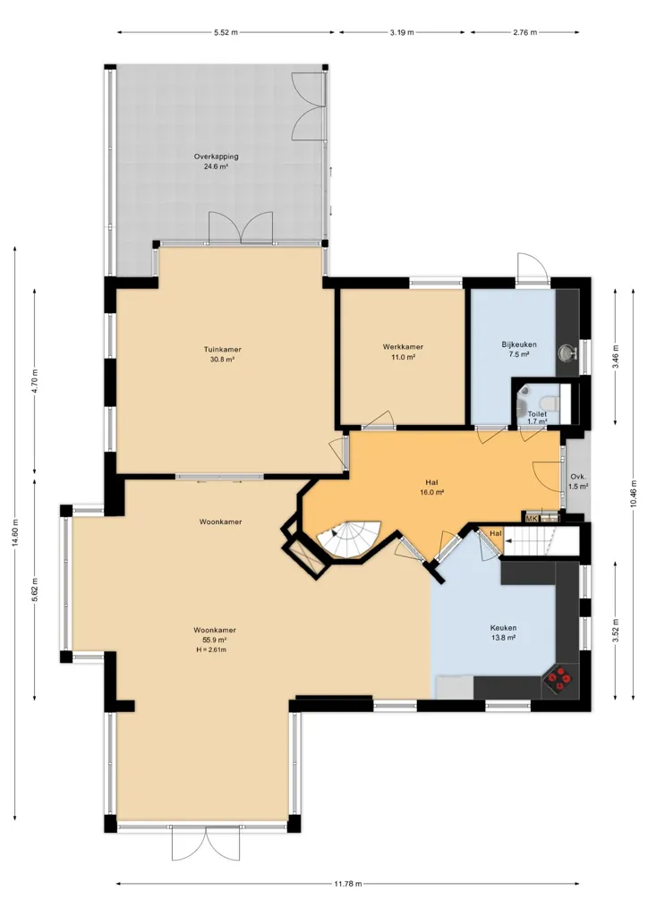 Plan - Classical Villa with Private Garden in Schalkhaar