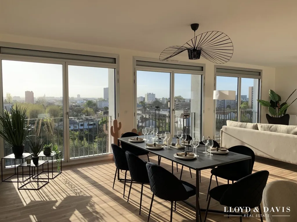Salle à manger - Appartement d'Exception avec Terrasses à Bordeaux