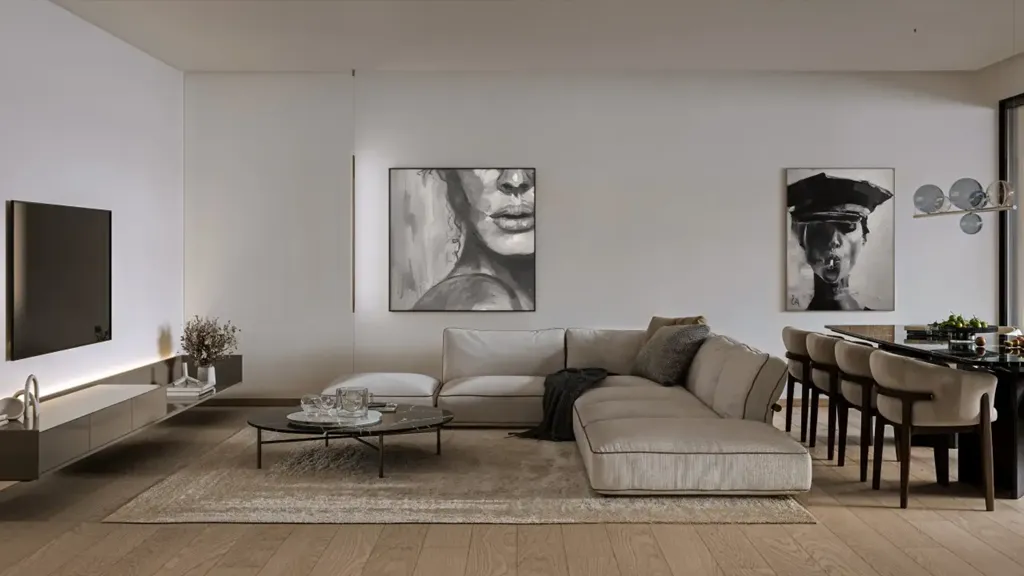 Living Room - Two-Level Apartment with Garden in Montebelluna