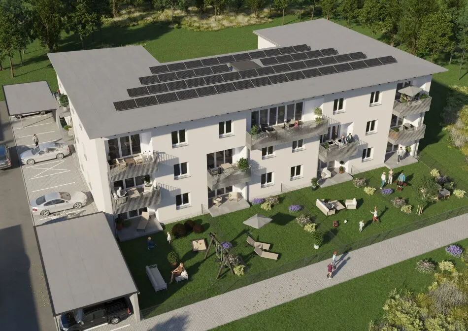 Aerial - Modern Apartment with Balcony in Mattighofen