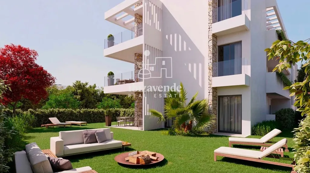 Jardin - New Build Apartment with Sea View in San Antonio