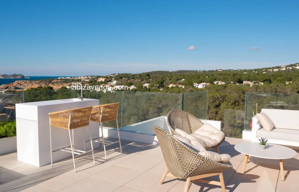 Terrass - New Villa with Pool in Cala Tarida, Ibiza