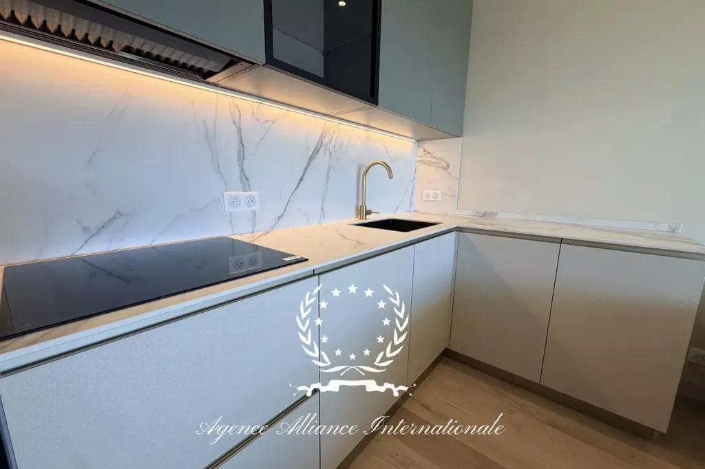 Köök - 3-Bedroom Apartment with Sea View in Cannes