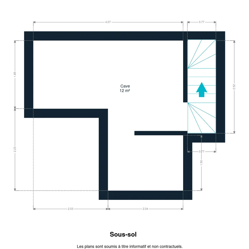 Plaan - Semi-detached House with Garden in Cuesmes