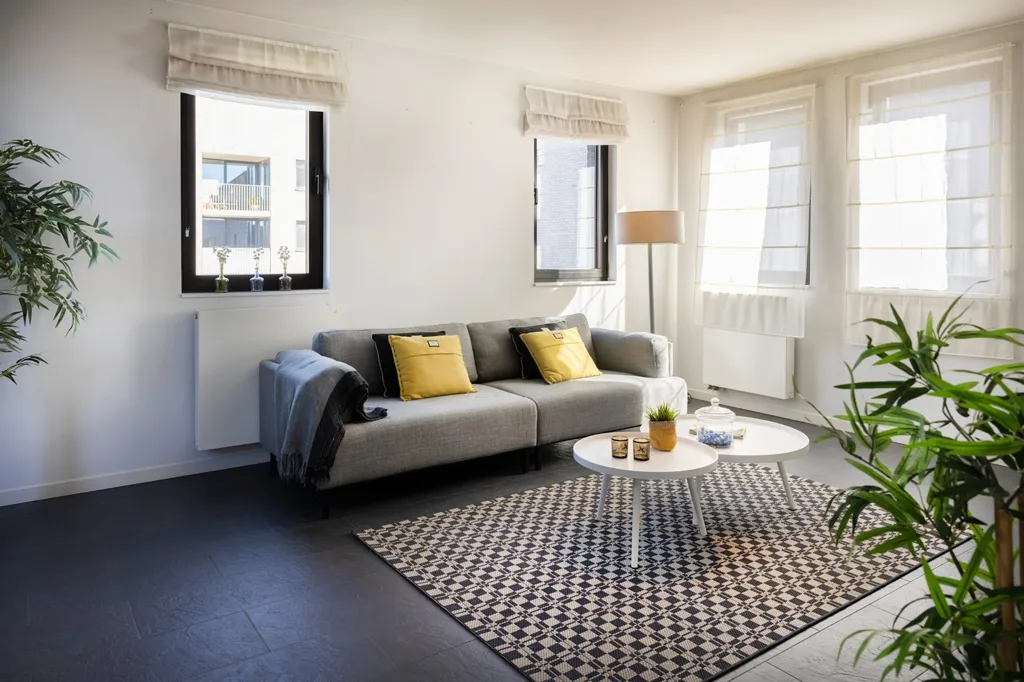Living Room - Duplex Apartment with Rooftop Garden in Antwerp