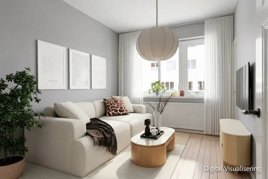 Séjour - Charming 2-Bedroom Flat in Gamla Masthugget