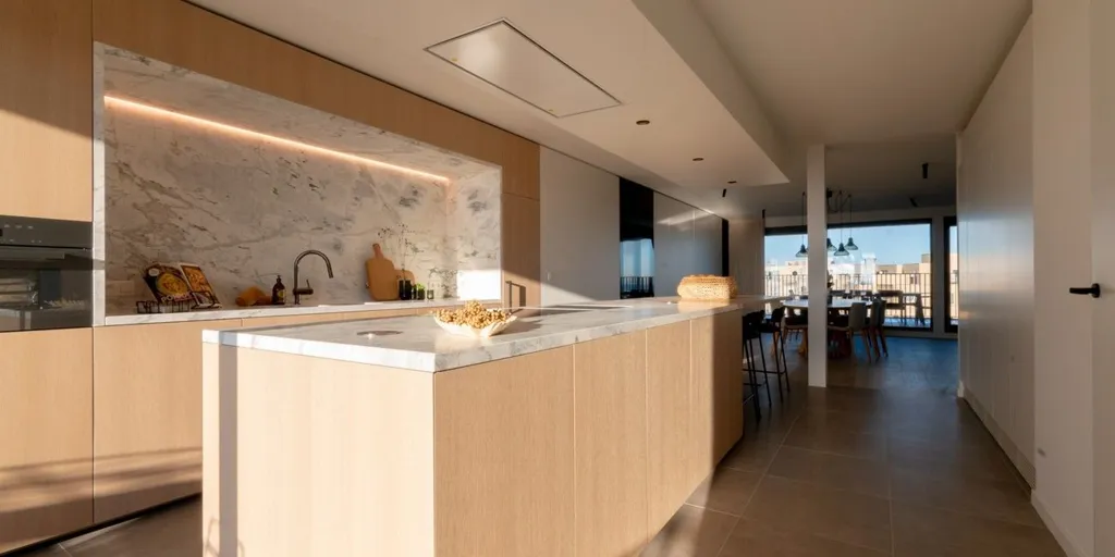Köök - Penthouse with Sea View in Mariakerke
