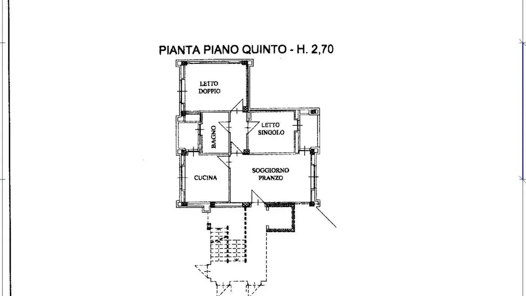 Floor Plan - Panoramic Apartment with Balcony in Asti