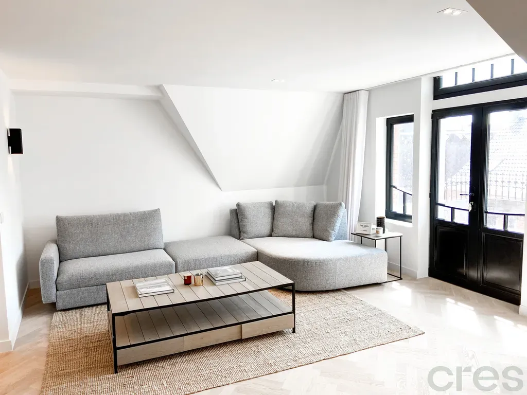 Living Room - Iconic Duplex with River View in Burcht
