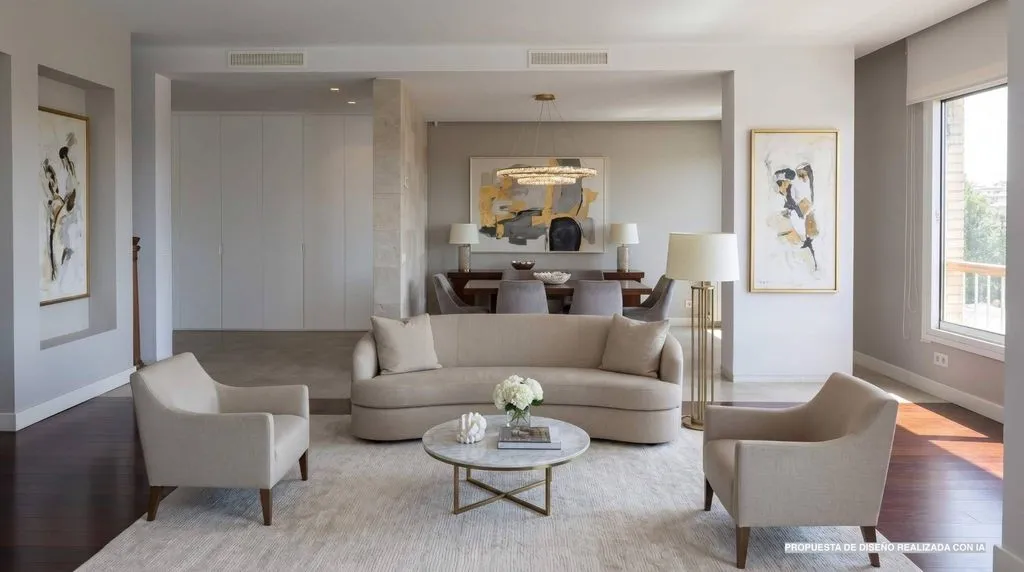 Living Room - Luxury Flat with Pool on Arroyofresno Street, Madrid