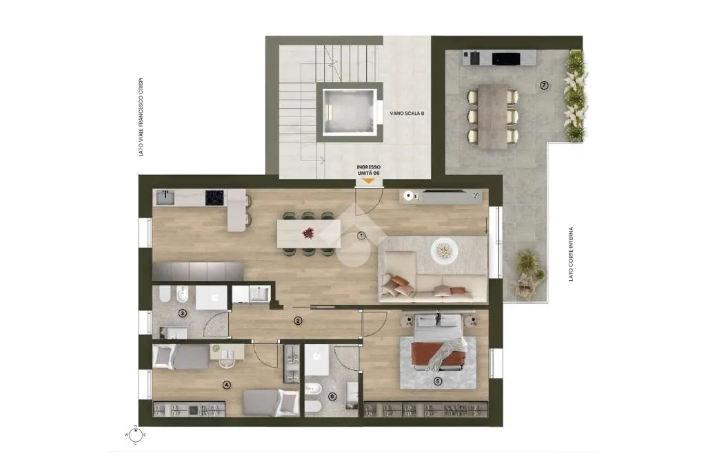 Planimetria - Class A4 Apartment with Terrace in Orzinuovi