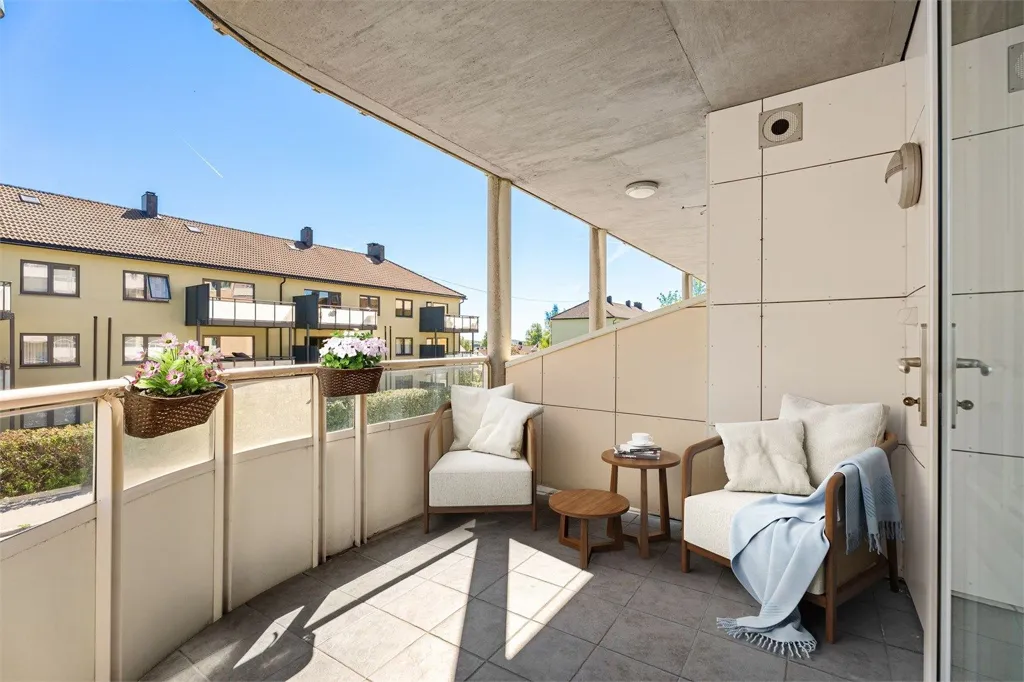 Balcon - 3-Bedroom Apartment with Terraces in Lund