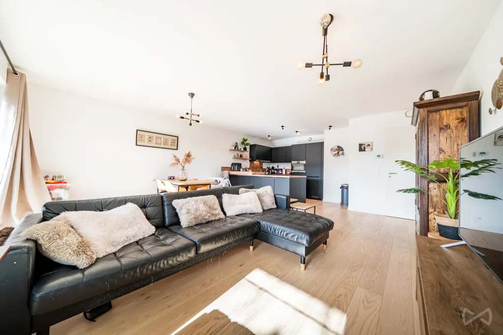 Living Room - Modern Apartment with Terrace in Waremme