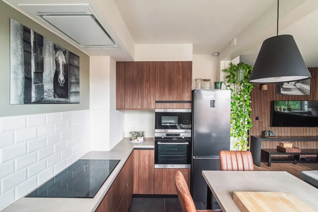 Köök - Renovated Apartment with Park View in Deurne