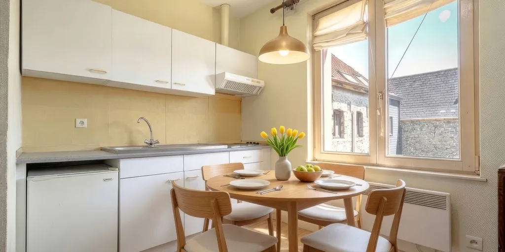 Cuisine - Studio avec Vue sur Rue du Château à Tournai