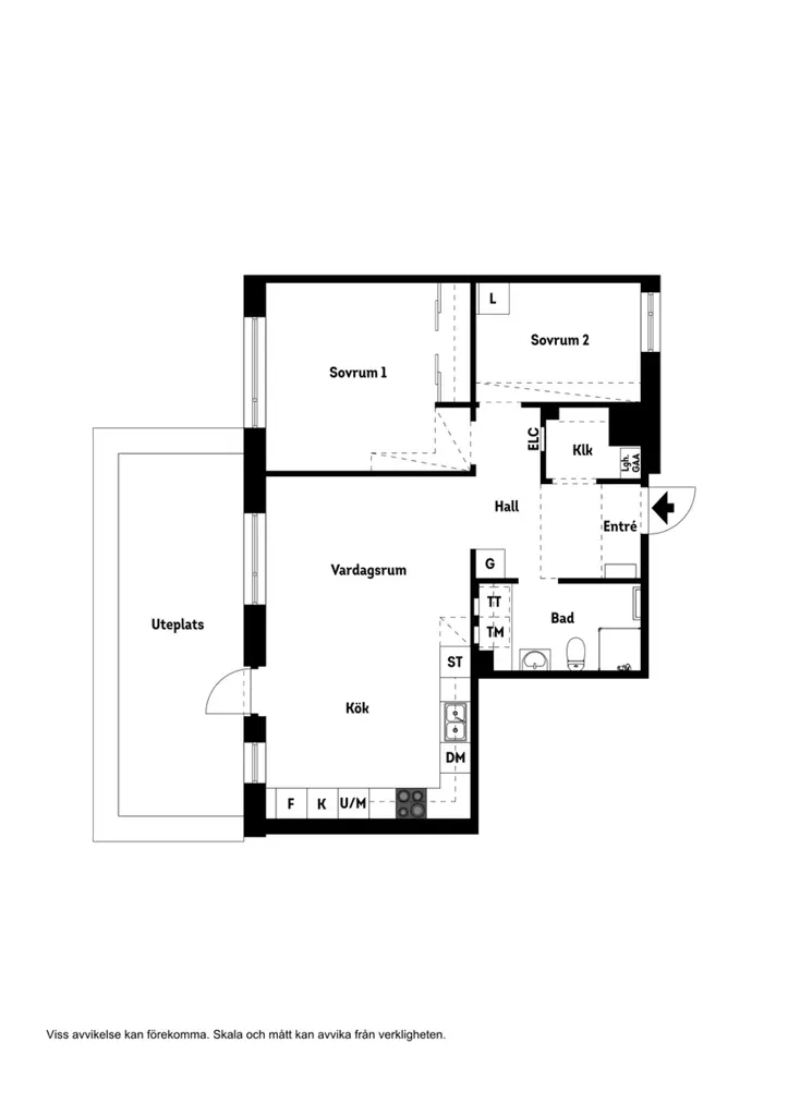 Plan - Modern Flat with Terrace in Viken, Skåne