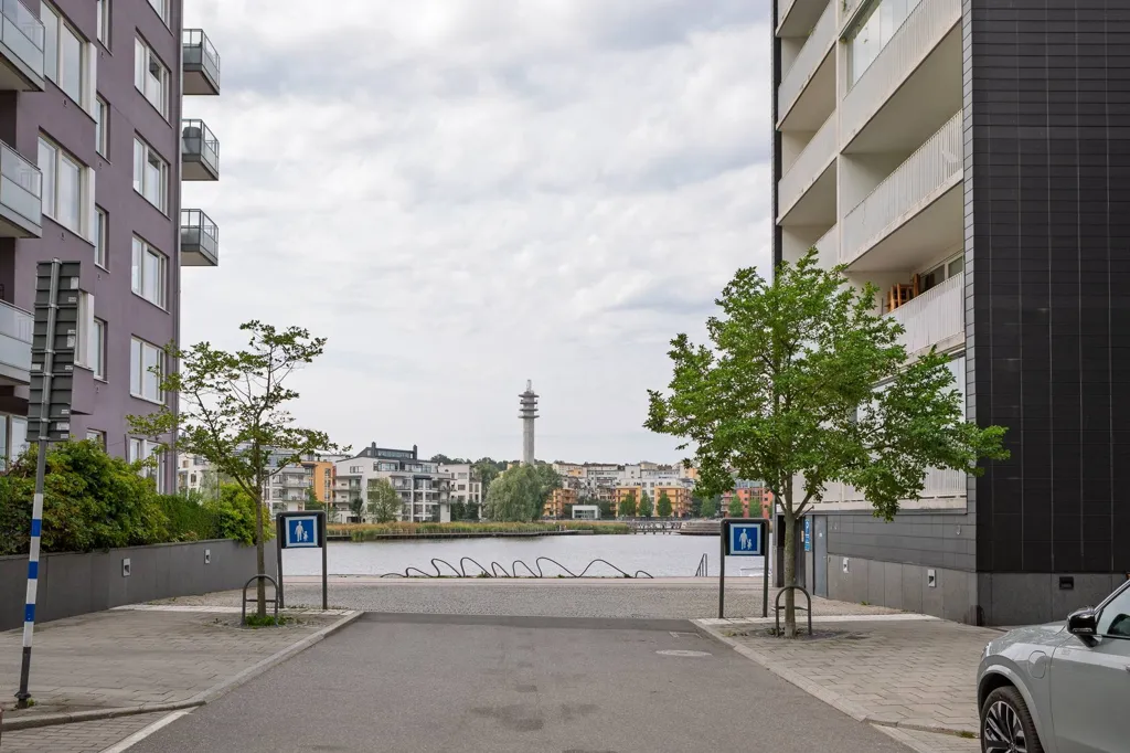 Exterior - Waterfront Apartment with Balcony in Stockholm