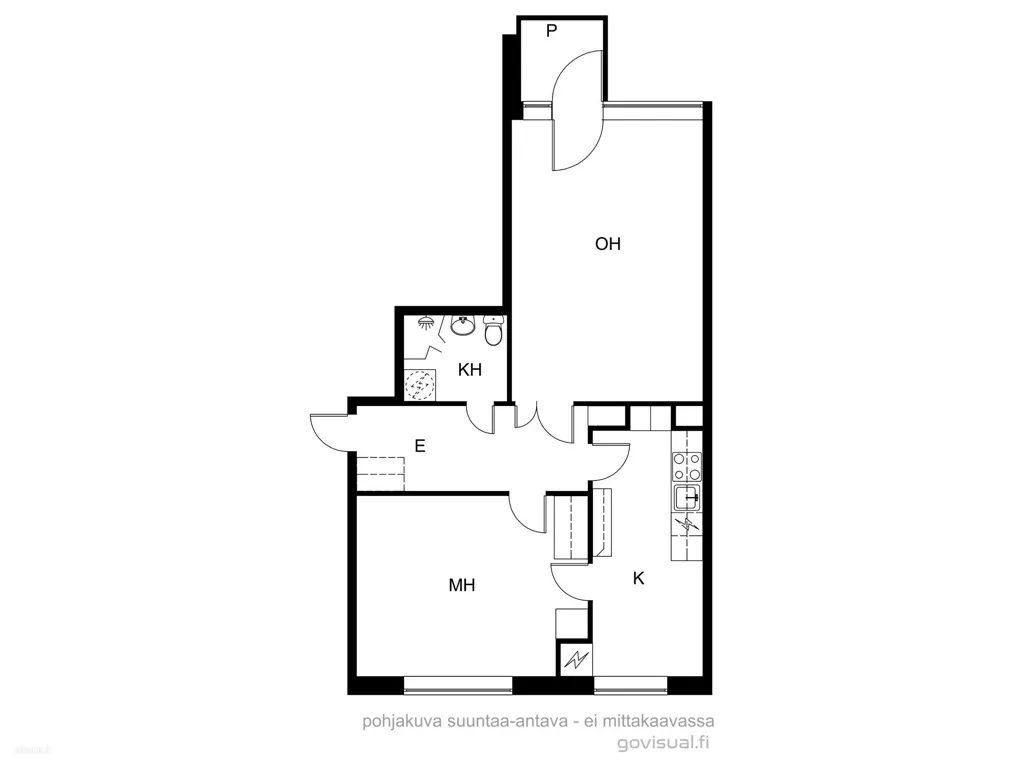 Floor Plan - Apartment with Balcony in Vallila