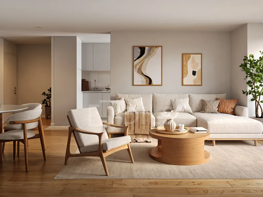 Séjour - T2 Apartment with Terrace in Vila Nova de Gaia